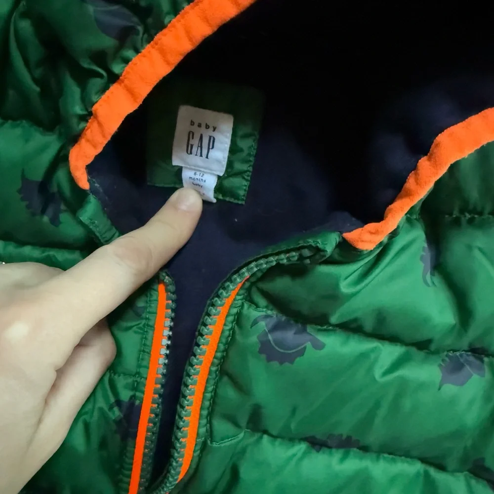 Gap Puffy Dino Coat - Size 6-12 Months
